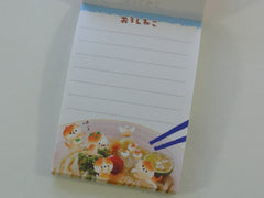 Cute Kawaii Crux Cat and Sweet Roll Ramen Mini Notepad / Memo Pad