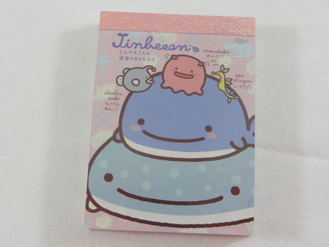 Vintage Rare VHTF - Cute Kawaii San-X Jinbesan Whale Mini Notepad / Memo Pad - A - Stationery Penpal Gift