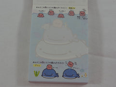 Vintage Rare VHTF - Cute Kawaii San-X Jinbesan Whale Mini Notepad / Memo Pad - A - Stationery Penpal Gift
