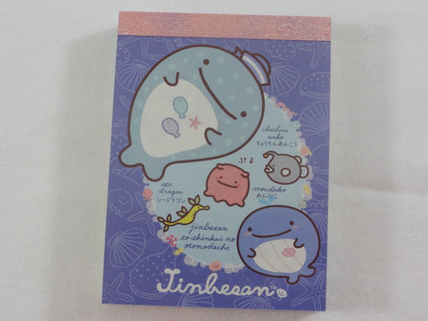 Vintage Rare VHTF - Cute Kawaii San-X Jinbesan Whale Mini Notepad / Memo Pad - B - Stationery Penpal Gift