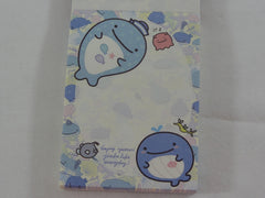 Vintage Rare VHTF - Cute Kawaii San-X Jinbesan Whale Mini Notepad / Memo Pad - B - Stationery Penpal Gift