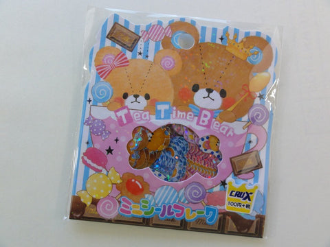 Cute Kawaii Crux Tea Time Bear Stickers Flake Sack