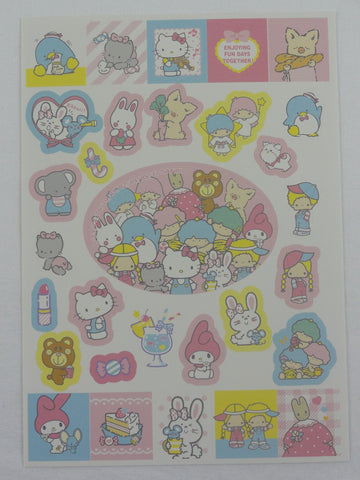 Cute Kawaii Sanrio Characters Sticker Sheet - 2017 Collectible - for Journal Planner Craft Stationery