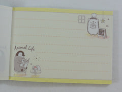 Cute Kawaii Kamio Ice Drink Penguin Hedgehog Animal Life Mini Notepad / Memo Pad - Stationery Designer Paper Collection