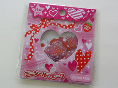 Cute Kawaii Heart Flake Stickers Sack B - Vintage