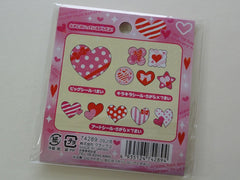 Cute Kawaii Heart Flake Stickers Sack B - Vintage