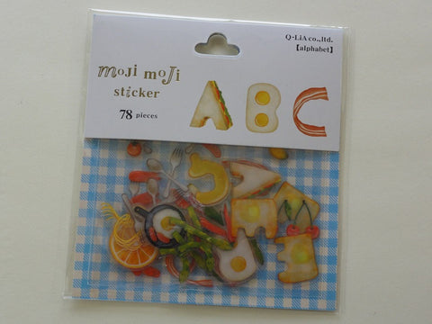 Cute Kawaii Q-Lia Alphabet Food Theme Sticker Flakes Sack