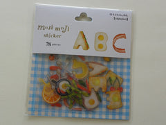Cute Kawaii Q-Lia Alphabet Food Theme Sticker Flakes Sack