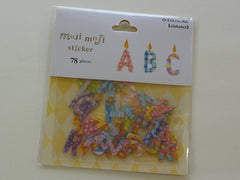 Cute Kawaii Q-Lia Alphabet Birthday Candle Design Sticker Flakes Sack