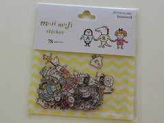 Cute Kawaii Q-Lia Alphabet Hand in Hand Friendship Design Sticker Flakes Sack