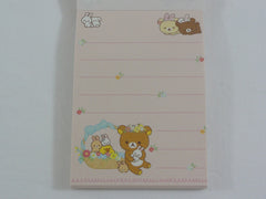 Cute Kawaii San-X Rilakkuma Bear Rabbit Mini Notepad / Memo Pad - C - Stationery Writing Message