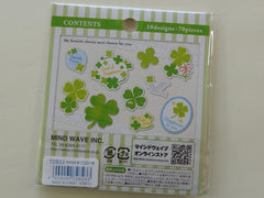 Cute Kawaii Mind Wave Green Clover Flake Stickers Sack