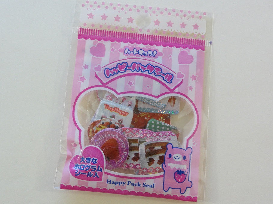 Cute Kawaii Lemon Co Strawberry Flake Stickers Sack - Rare Vintage