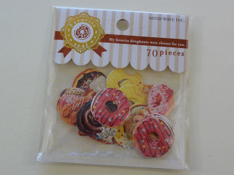 z Cute Kawaii Mind Wave Donuts Flake Stickers Sack