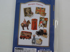 Cute Kawaii Q-Lia London Travel Photo Flake Stickers Sack
