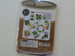 Cute Kawaii Q-Lia Green Lucky Clover Photo Flake Stickers Sack