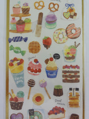 Cute Kawaii Mind Wave Weekend Market Series - Cupcakes Crepe Cake Pretzel Strawberry Sweet Sticker Sheet - for Journal Planner Craft