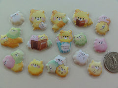 z Cute Kawaii Crux Popcorn Bear Flake Stickers Sack - Caramel