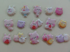 z Cute Kawaii Crux Popcorn Bear Flake Stickers Sack - Strawberry