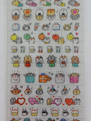 Cute Kawaii Mind Wave Cat Schedule Sticker Sheet - for Journal Planner Craft Organizer