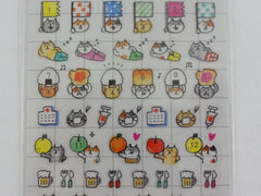 Cute Kawaii Mind Wave Cat Schedule Sticker Sheet - for Journal Planner Craft Organizer