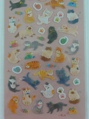 Cute Kawaii Daiso Cat Kitten Sticker Sheet - 2 sheets - for Journal Planner Craft Organizer