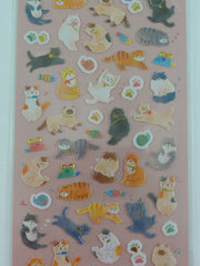 Cute Kawaii Daiso Cat Kitten Sticker Sheet - 2 sheets - for Journal Planner Craft Organizer