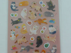 Cute Kawaii Daiso Cat Kitten Sticker Sheet - 2 sheets - for Journal Planner Craft Organizer