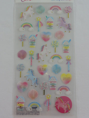 Cute Kawaii Mind Wave Cherie Couleur Dream Unicorn Drink Sticker Sheet - for Journal Planner Craft Organizer