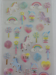 Cute Kawaii Mind Wave Cherie Couleur Dream Unicorn Drink Sticker Sheet - for Journal Planner Craft Organizer