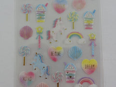 Cute Kawaii Mind Wave Cherie Couleur Dream Unicorn Drink Sticker Sheet - for Journal Planner Craft Organizer