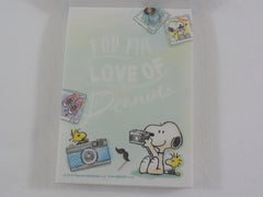 Cute Kawaii Snoopy For Love of Peanuts Notepad / Memo Pad - Stationery Design Writing Collection