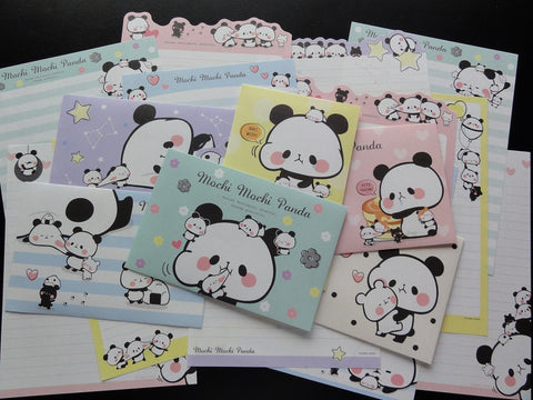 Cute Kawaii Mochi Panda Letter Paper + Envelope Theme Set