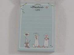 Cute Kawaii Q-Lia Otter Mini Notepad / Memo Pad - Stationery Design Writing Collection