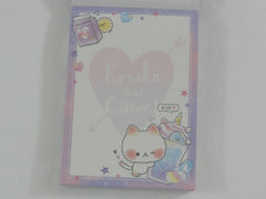 Cute Kawaii Kamio Cotton Cat Milk Drink Mini Notepad / Memo Pad - Stationery Design Writing Collection