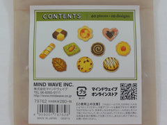 Cute Kawaii Mind Wave Bake Goods Bakery Sweet Cookie Almond Heart Flake Stickers Sack - for Journal Agenda Planner Scrapbooking Craft