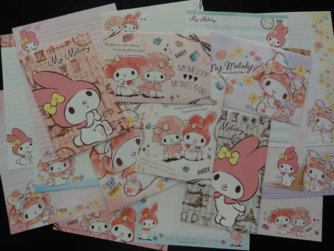 z Cute Kawaii Sanrio My Melody Letter Paper + Envelope Theme Set