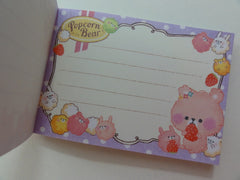 Cute Kawaii Crux Popcorn Bear Strawberry Mini Notepad / Memo Pad