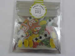 Cute Kawaii Crux Candy Drop Style Flake Stickers Sack - Sushi - for Journal Planner Agenda Craft Scrapbook