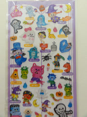 Cute Kawaii Crux Ghost Skeleton Halloween Sticker Sheet