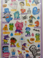 Cute Kawaii Crux Ghost Skeleton Halloween Sticker Sheet