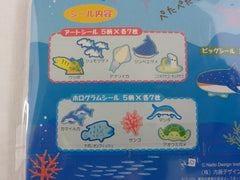 Cute Kawaii Naito Ocean Sea Animals Underwater Fish Theme Stickers Sack - D