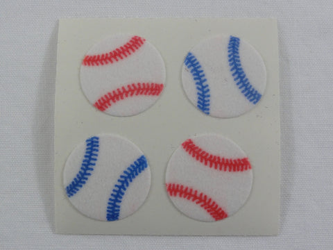 Sandylion Baseball Sport Fuzzy Sticker Sheet / Module - Vintage & Collectible