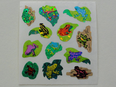 Sandylion Frogs Glitter Sticker Sheet / Module - Vintage & Collectible