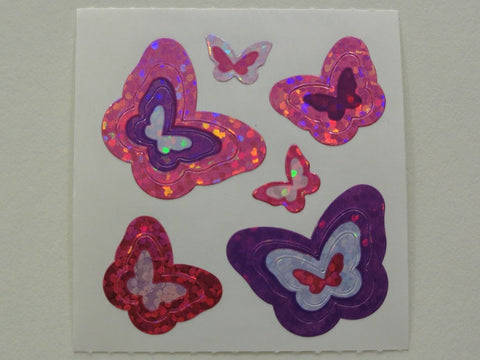 Sandylion Butterfly Glitter Sticker Sheet / Module - Vintage & Collectible