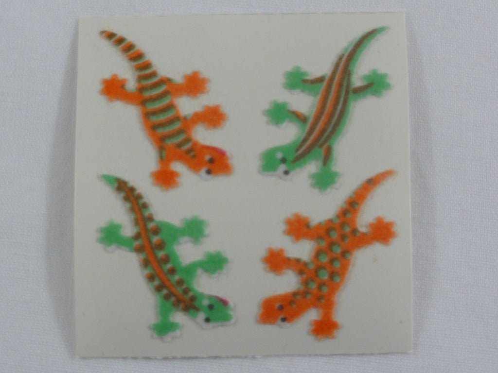 Sandylion Lizard Fuzzy Sticker Sheet / Module - Vintage & Collectible