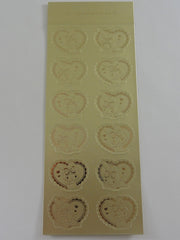 Cute Kawaii My Melody Gold Sticker Sheet - 2014 Rare HTF Collectible - for Journal Planner Craft Stationery