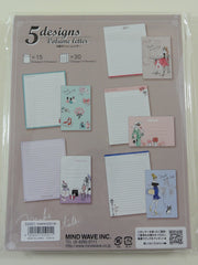 Cute Kawaii Mind Wave Small Talk Girl Letter Set Pack - Stationery Writing Paper Envelope Pen Pal