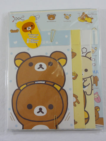 Cute Kawaii San-X Rilakkuma Letter Set Pack - Stationery Writing Paper Envelope Penpal