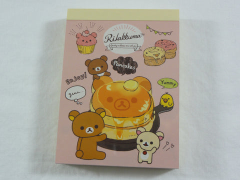 Kawaii Cute San-X Rilakkuma Bear Deli Mini Notepad / Memo Pad - B - Stationery Writing Message